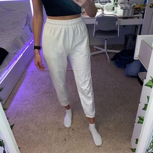 PLT White Joggers/sweatpants